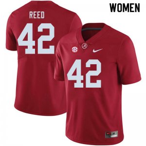NCAA Women's Alabama Crimson Tide #42 Sam Reed Stitched College 2020 Nike Authentic Crimson Football Jersey KW17D16OC